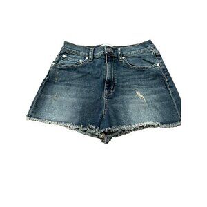Pink Hi Waisted Blue Jean Shorts Size 8